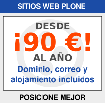 Sitios web Plone: ¡Desde 90 € al año!