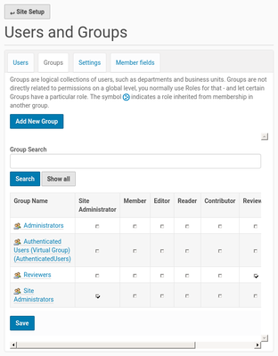 groups setup