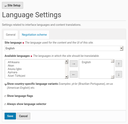 language setup