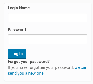 login popup