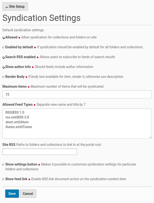 syndication setup