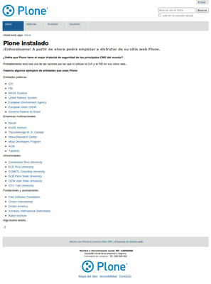 Plone 4 recién instalado