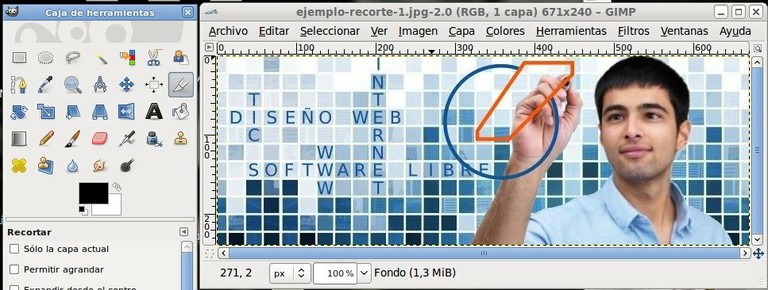 Imagen abierta en GIMP