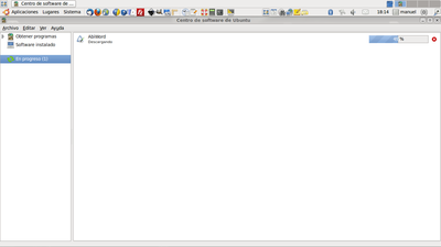 Más información sobre el progreso de la instalacion de una aplicación en el Centro de software de Ubuntu