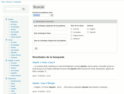 InmoDrupal: Búsquedas.