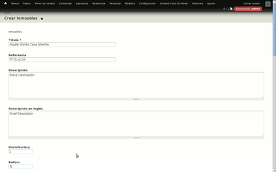 InmoDrupal: Crear inmueble 1.