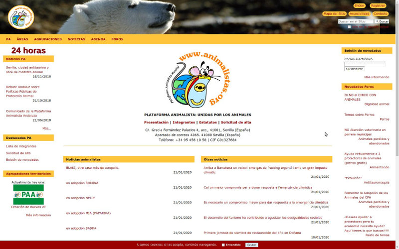 CMS Plone Animalistas.org (Internacional)
