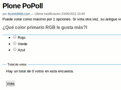 Minimanual Plone PoPoll